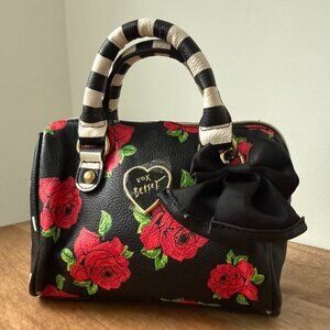 Betsey Johnson XOX Mini Satchel – Roses + Polka Dots + Bow
